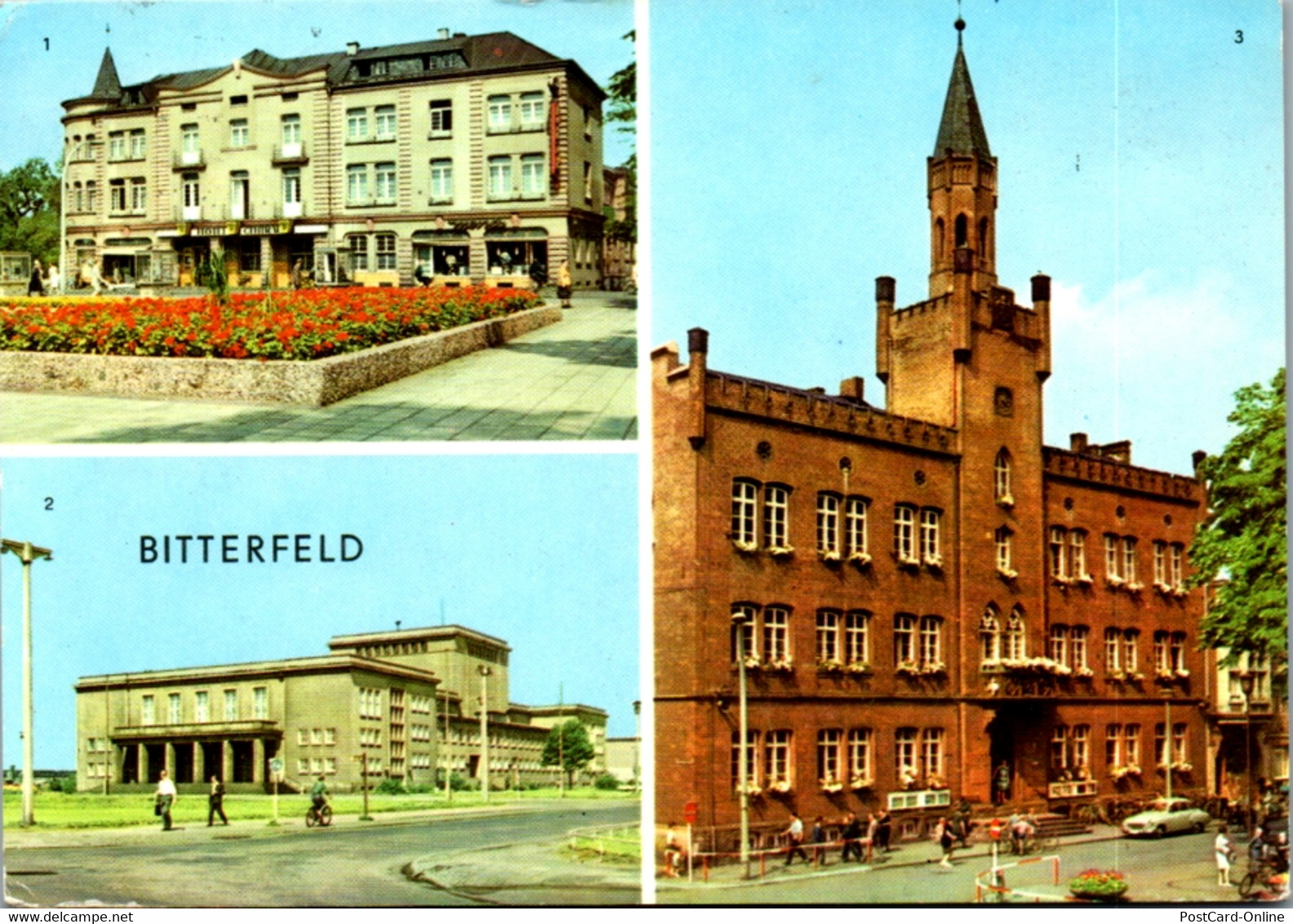 8152 - Deutschland - Bitterfeld , Hotel Central , Kulturpalast Wilhelm Pieck , Rathaus - Gelaufen - Bitterfeld