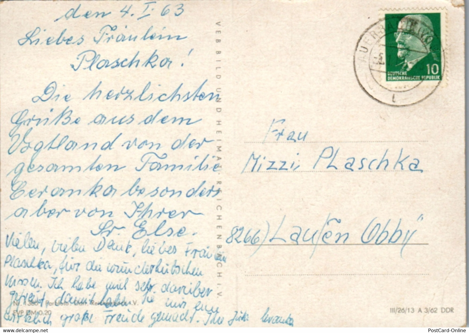 8154 - Deutschland - Göltzschtal , Falkenstein , Ellefeld , Rodewisch - Gelaufen 1963 - Mylau