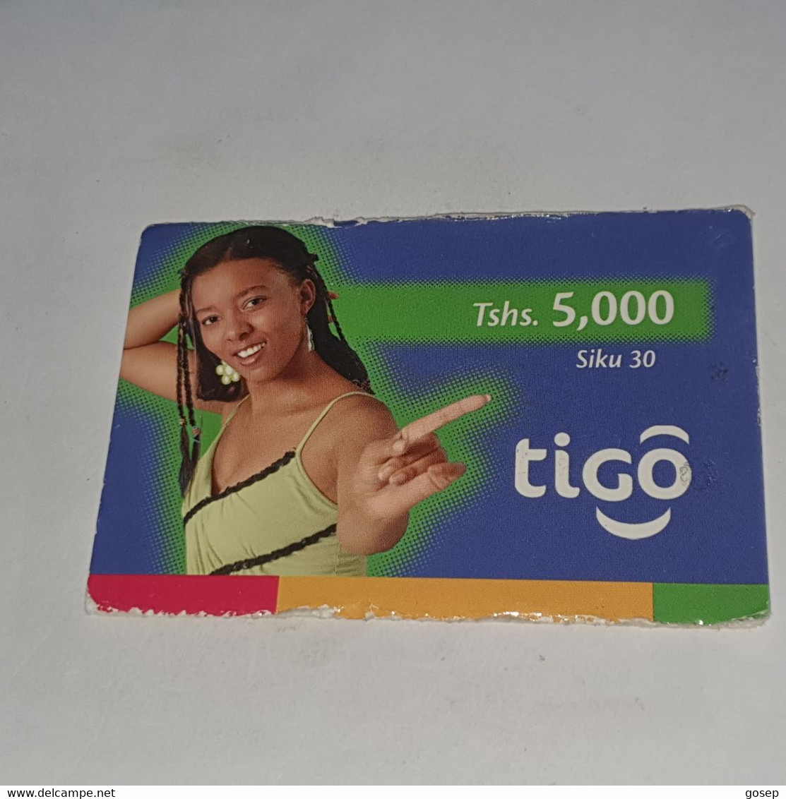 Tanzania-(TZ-TIG-REF-0001)-tigo Prepiad-(1)-(Tshs-5.000)-(6925-7867-6953)-used Card+1card Prepiad/gift Free - Tanzania