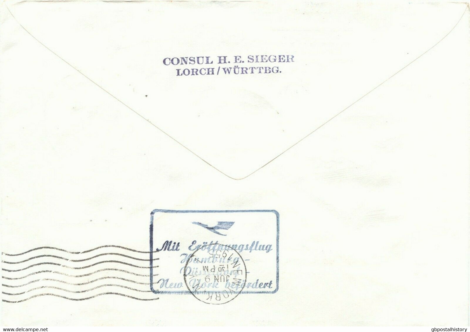 SAARLAND 1955 Zuleitungen Zum LH-Erstflug HAMBURG-DÜSSELDORF/FRANKFURT-NEW YORK - Airmail