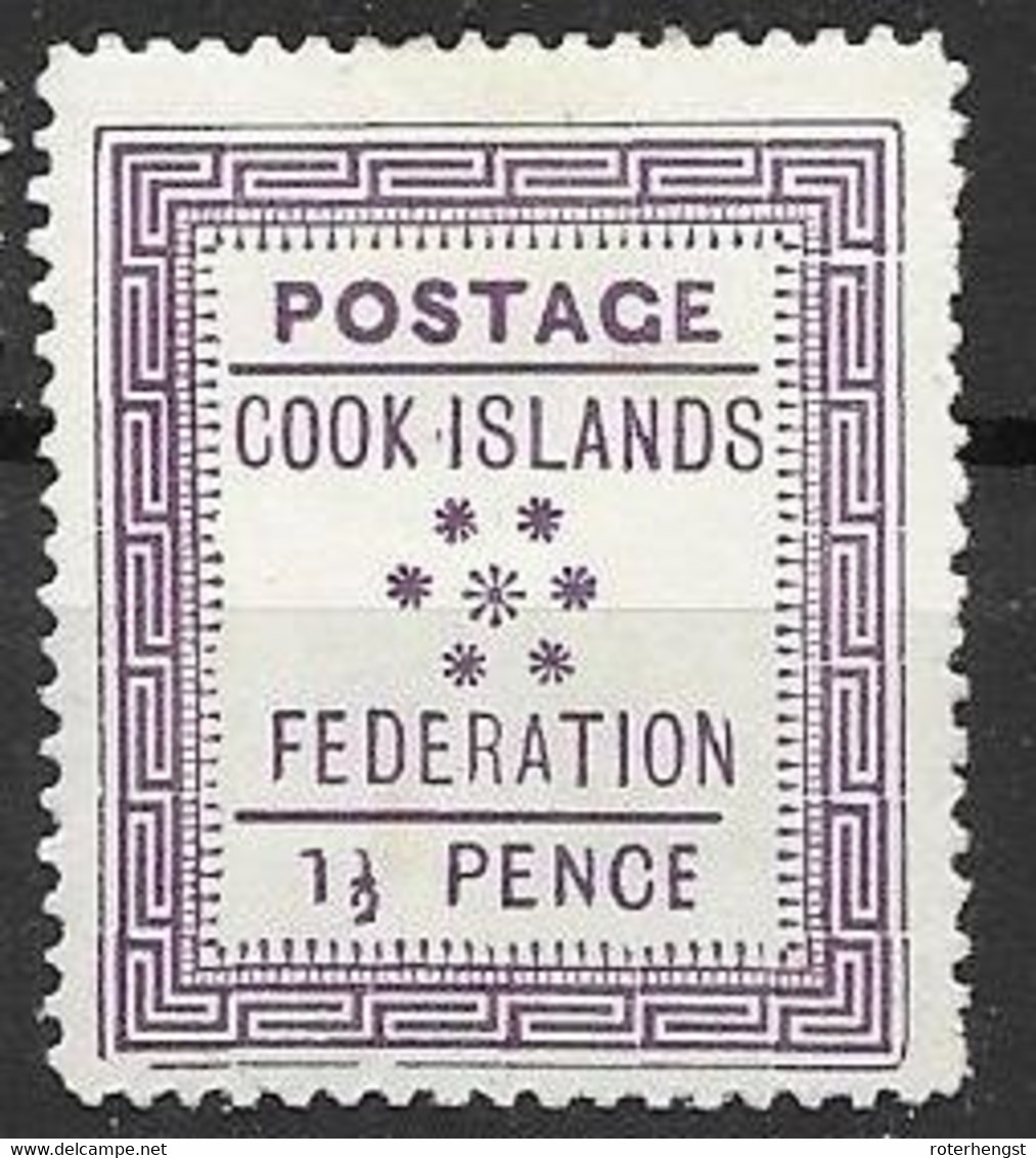 Cook Islands Mh * 60 Euros Roughly Removed Hinge (1mm Thin) - Cook