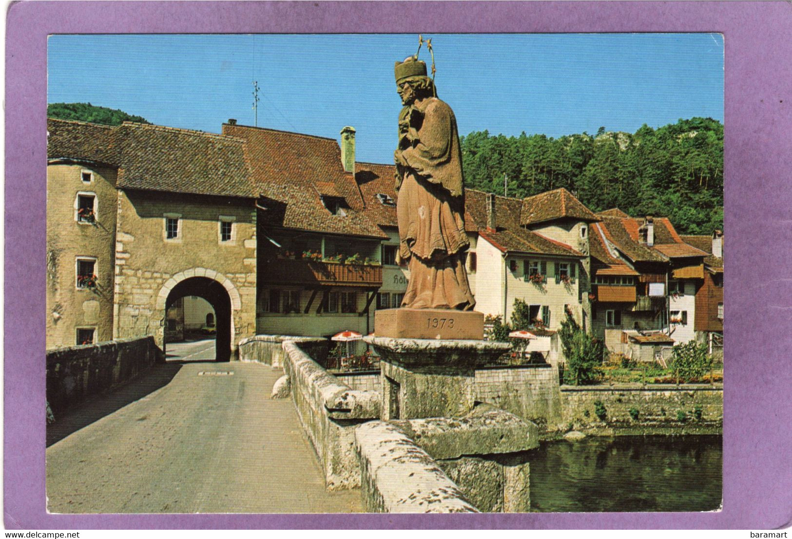 JU  ST URSANNE Le Pont Statue St Jean Nepomucène - Saint-Ursanne