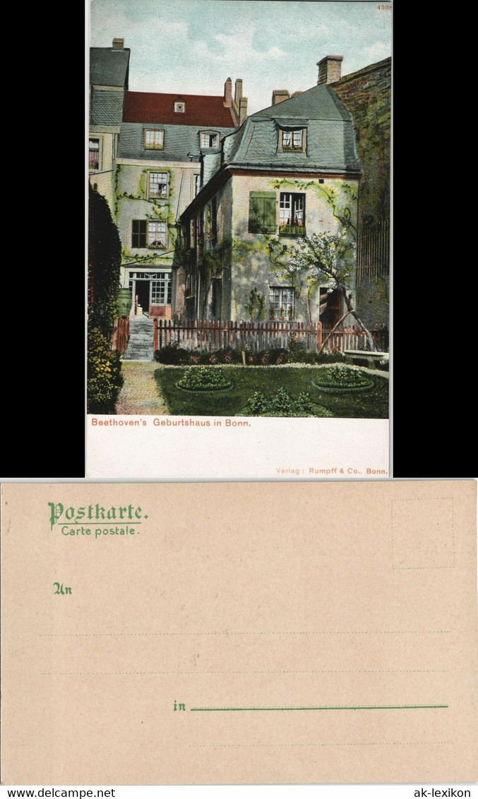 Ansichtskarte Bonn Beethovens Geburtshaus Gartenseite 1900 - Bonn