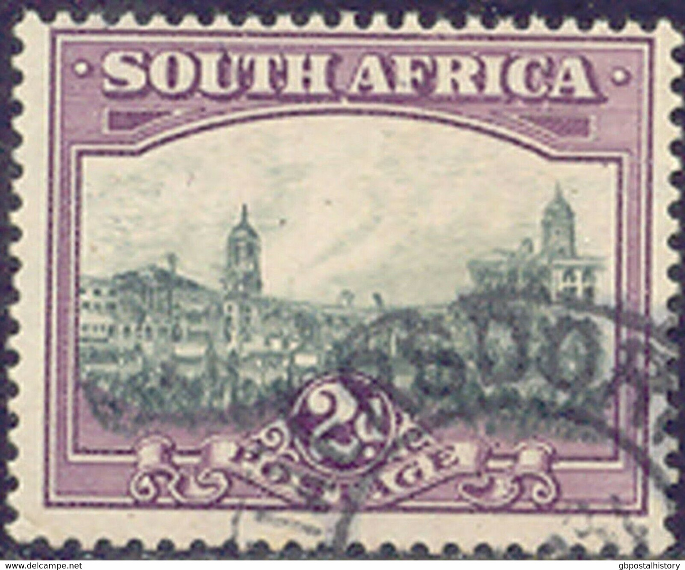 SOUTH AFRICA 1930 2 D. Government Building South Africa, MAJOR ERROR & VARIETY - Used Stamps