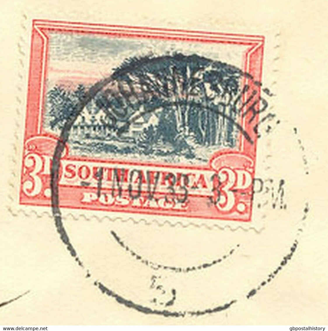 SOUTH AFRICA 1933 First Day For Reduced 3d Airmail Postage JOHANNESBURG - DURBAN - FDC