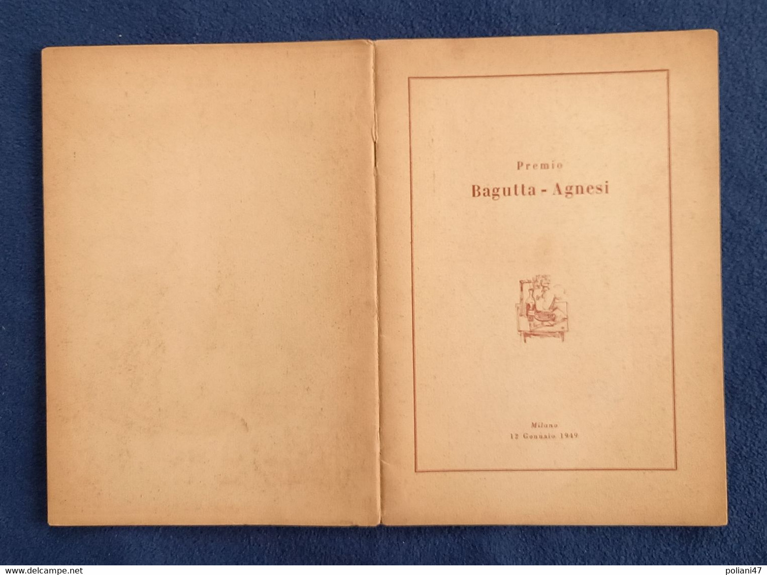 0477 "PREMIO BAGUTTA-AGNESI-MILANO 12/01/1949-PREMIO LETTERARIO-LISTA PASTA AGNESI-MARINO MORETTI-LE TAGLIATELLE....." - Natur, Garten, Küche