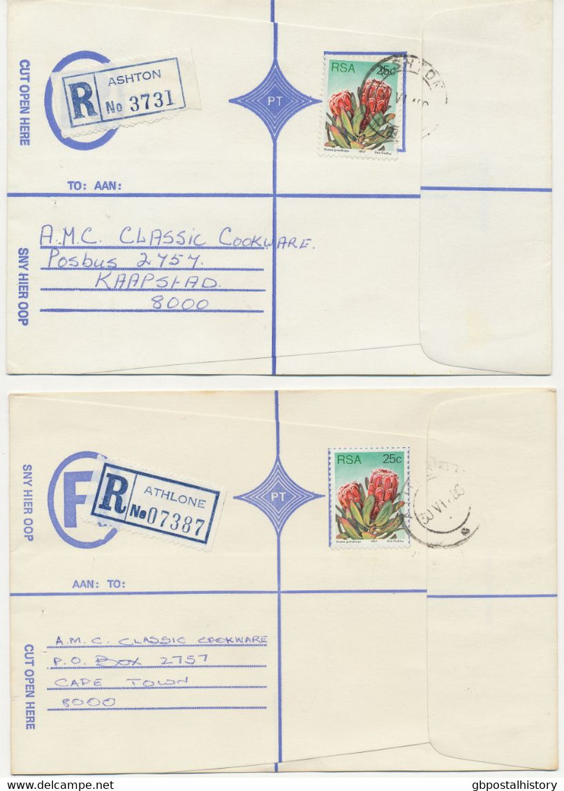 SOUTH AFRICA REGISTERED LABELS 58 R-COVERS From ASHTON To WORCESTER Seventies SUPERB LOT!!!! - Collections, Lots & Series