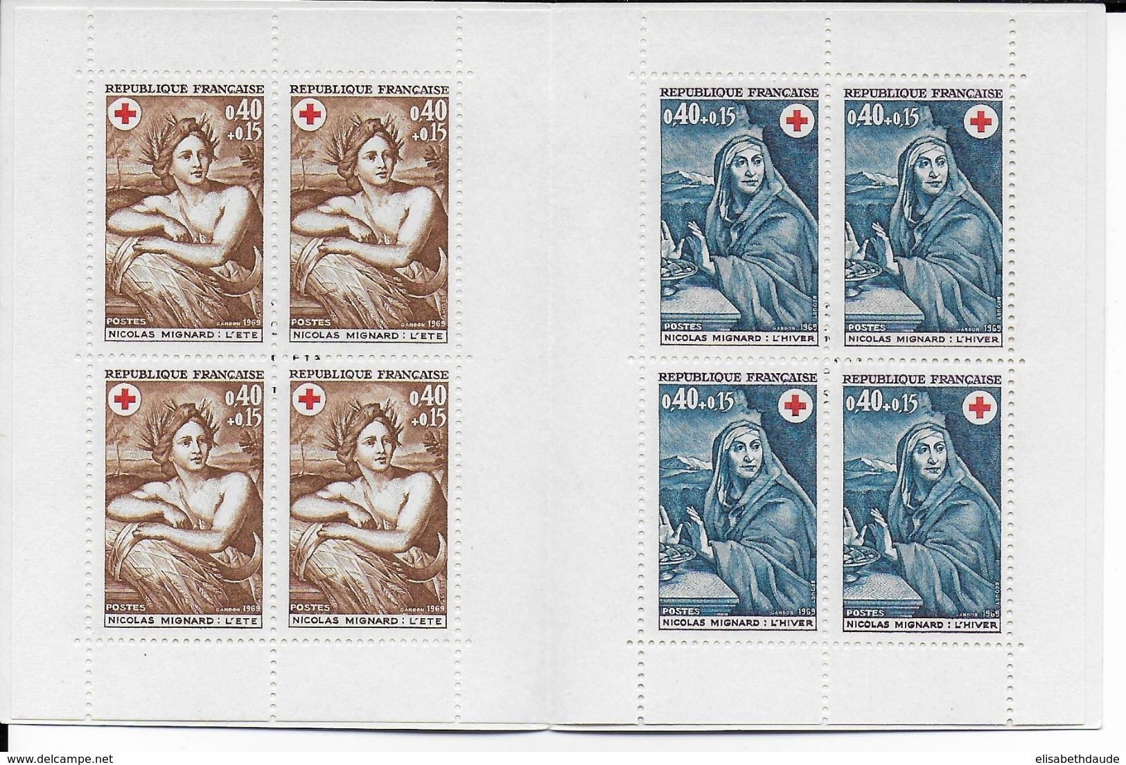 1969 - PORT GRATUIT à PARTIR 5 EUR D'ACHAT / FREE POSTAGE IF YOU BUY MORE 5 EUR ! - CARNET CROIX-ROUGE - RED CROSS - Rotes Kreuz