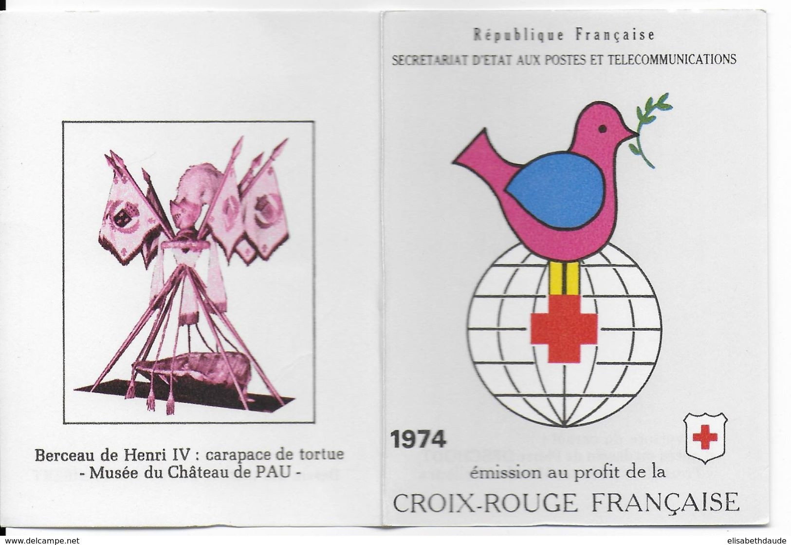 1974 - PORT GRATUIT à PARTIR 5 EUR D'ACHAT / FREE POSTAGE IF YOU BUY MORE 5 EUR ! - CARNET CROIX-ROUGE - RED CROSS - Rode Kruis