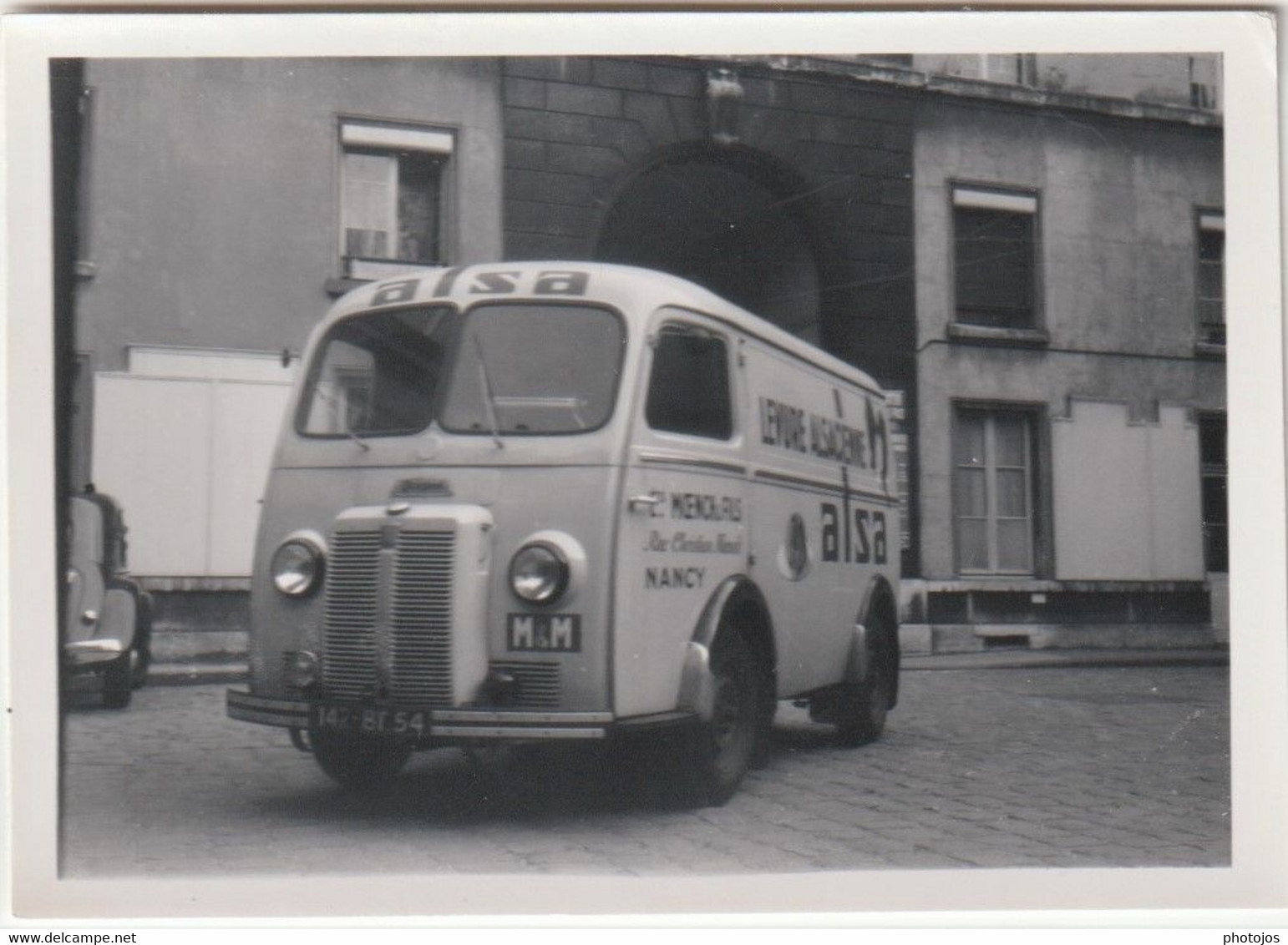 Photo  Automobile Camionnette Fourgonnette Peugeot Publicitaire Levure Alsacienne ALSA Ets Moench Nancy Imm 54 - Auto's