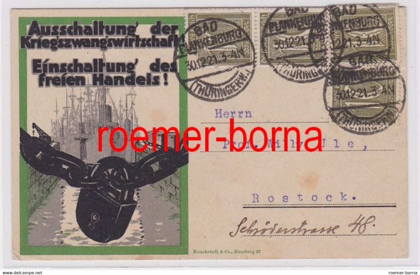 74045 Propaganda Postkarte Ausschaltung Der Kriegszwangswirtschaft! 1921 - Non Classés