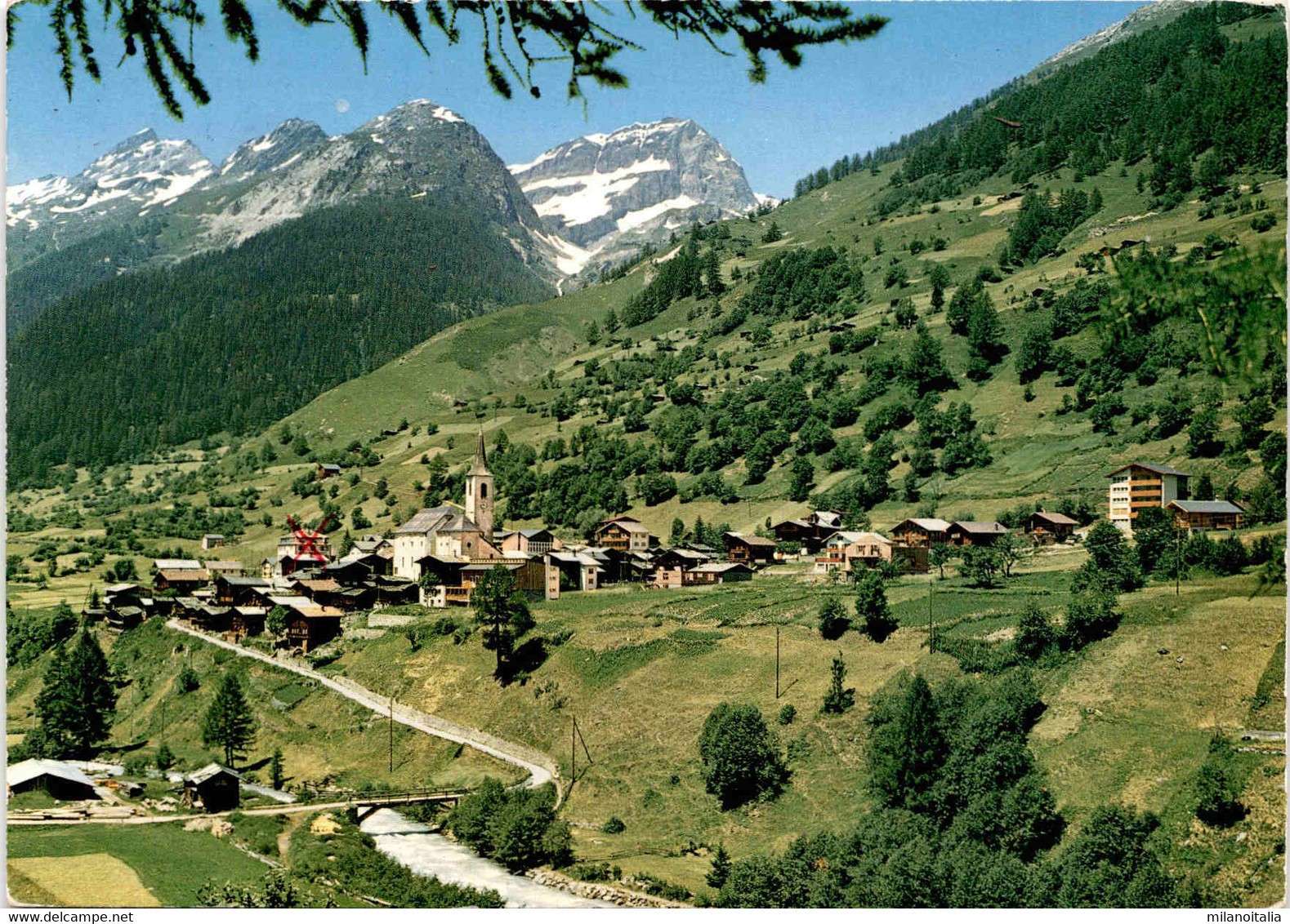 Kippel (Lötschental) Mit Ferdenrothorn (16827) * 12. 9. 1968 - Ferden