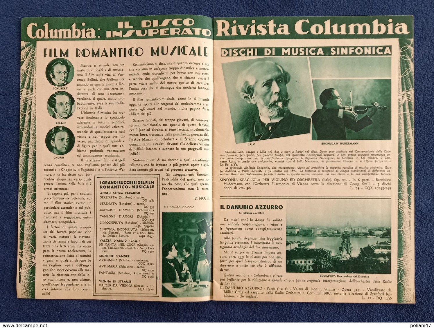 0481 "RIVISTA COLUMBIA-UN CAMPIONARIO..DELLA WARNER BROS NEL BELLISSIMO FILM:ABBASSO LE DONNE!-03/1935 N°3" - Cinéma