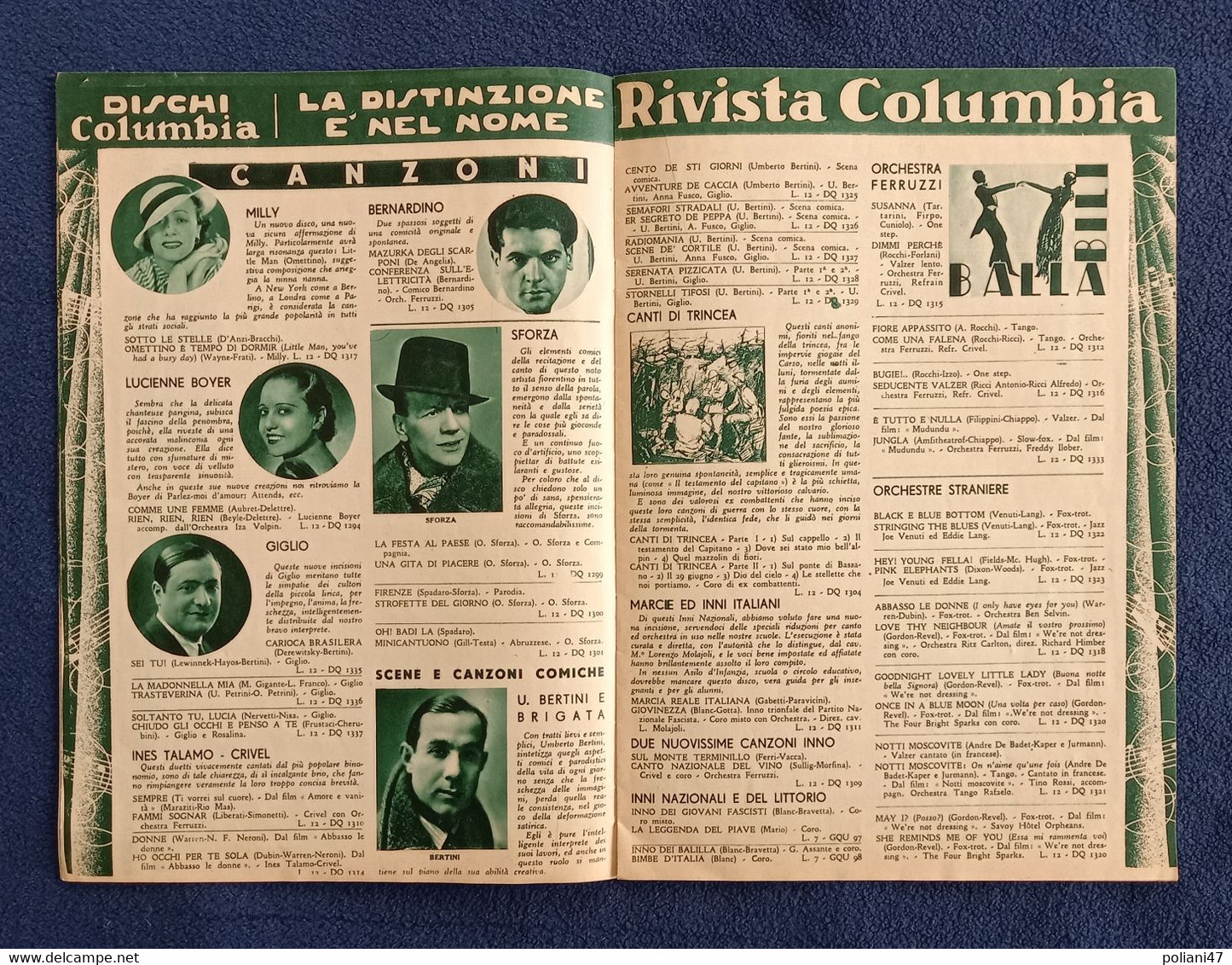 0481 "RIVISTA COLUMBIA-UN CAMPIONARIO..DELLA WARNER BROS NEL BELLISSIMO FILM:ABBASSO LE DONNE!-03/1935 N°3" - Cinéma