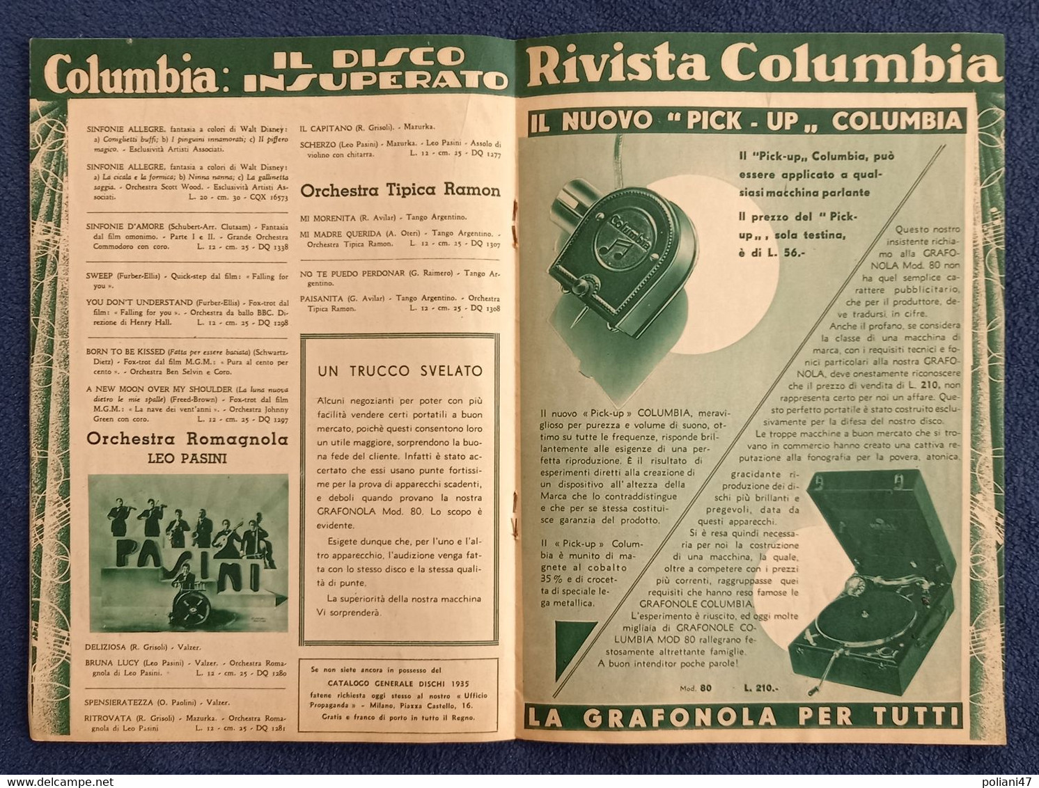 0481 "RIVISTA COLUMBIA-UN CAMPIONARIO..DELLA WARNER BROS NEL BELLISSIMO FILM:ABBASSO LE DONNE!-03/1935 N°3" - Cinéma