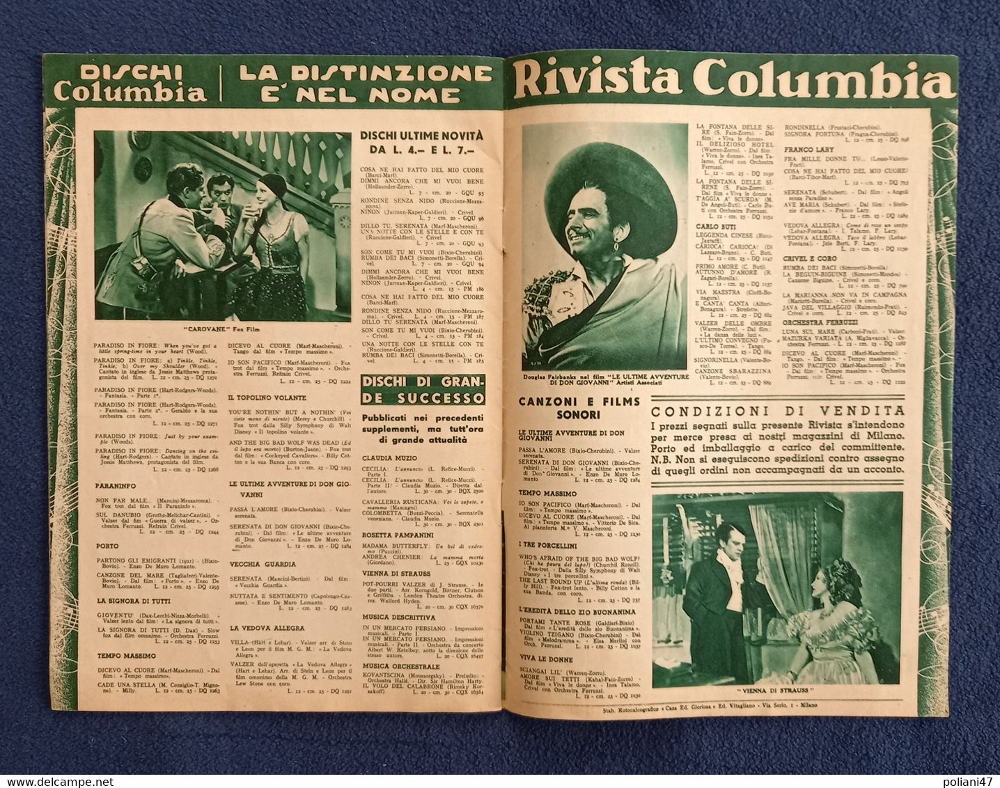 0481 "RIVISTA COLUMBIA-UN CAMPIONARIO..DELLA WARNER BROS NEL BELLISSIMO FILM:ABBASSO LE DONNE!-03/1935 N°3" - Cinéma