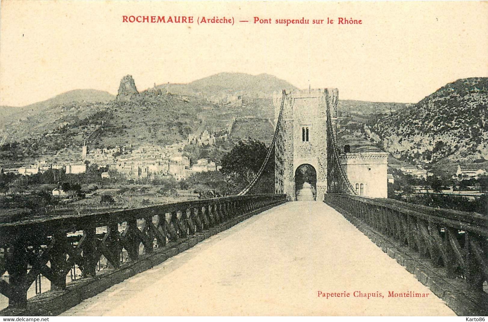 Rochemaure * Le Pont Suspendu Sur Le Rhône - Rochemaure