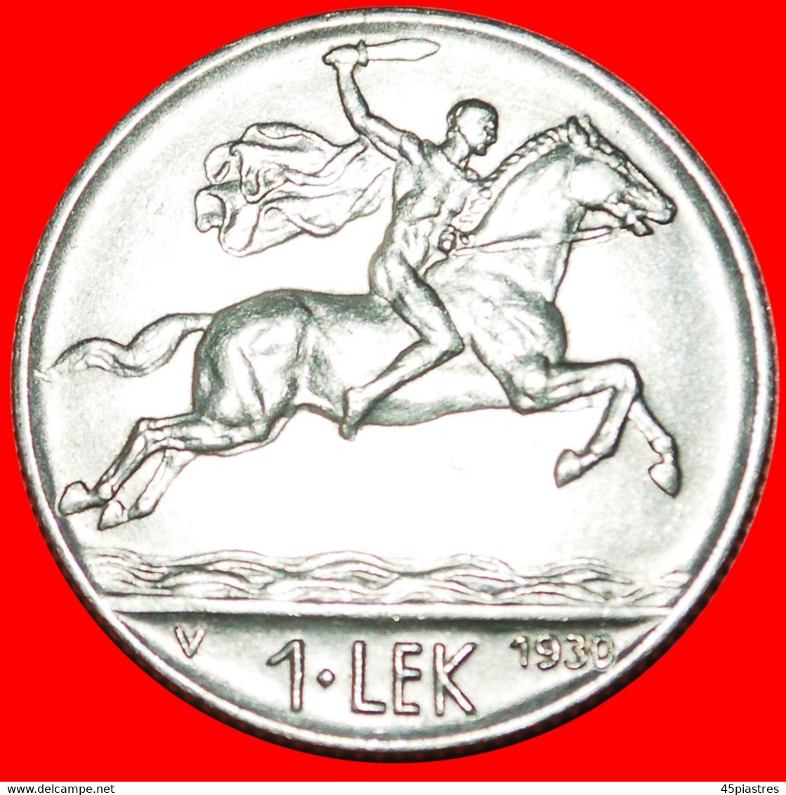 • AUSTRIA: ALBANIA ★ 1 LEK 1930V MINT LUSTER! ALEXANDER THE GREAT (336-323 BCE)! LOW START ★ NO RESERVE! - Albania