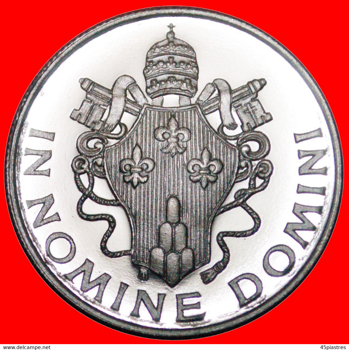 • SILVER PLATED: VATICAN ★ HOLY YEAR 1975 In Nomine Domini PROOF! LOW START ★ NO RESERVE! - Adel