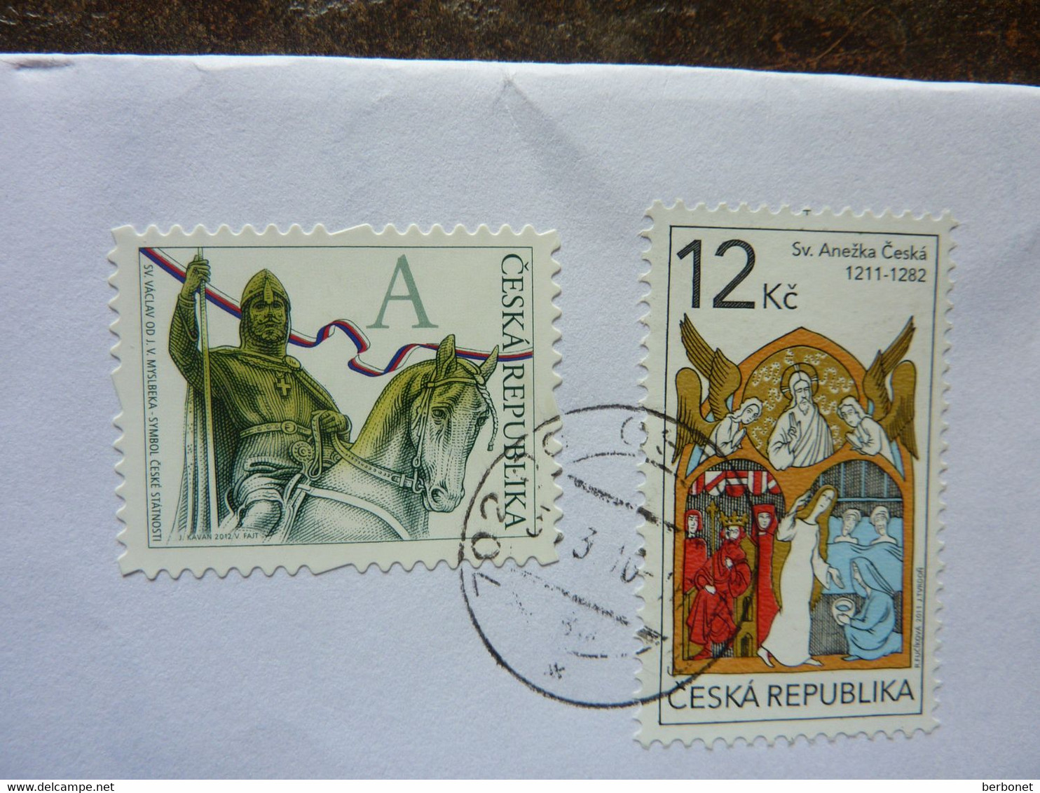 2012   2 Stamps Used On A Letter - Otros & Sin Clasificación
