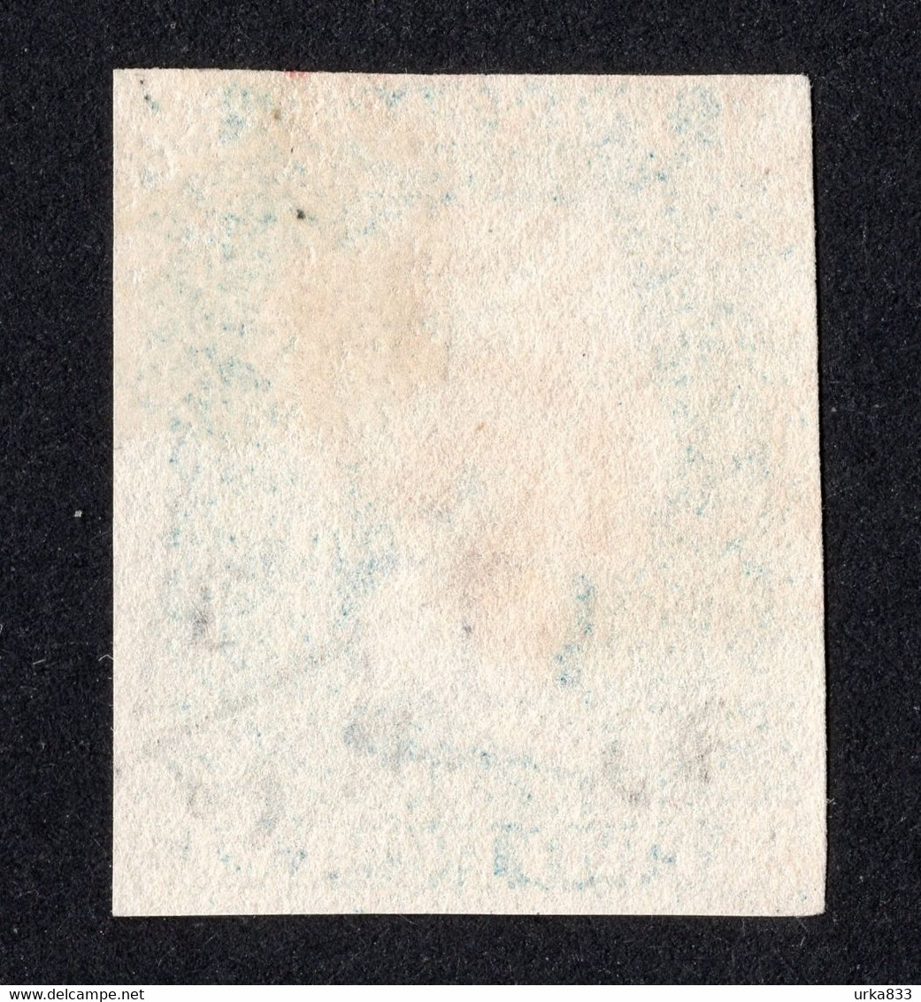 Timbre Grande Bretagne 2 Pence Bleu Blue SG5 Croix Malte Rouge Plate 2 Sans Défaut - Used Stamps