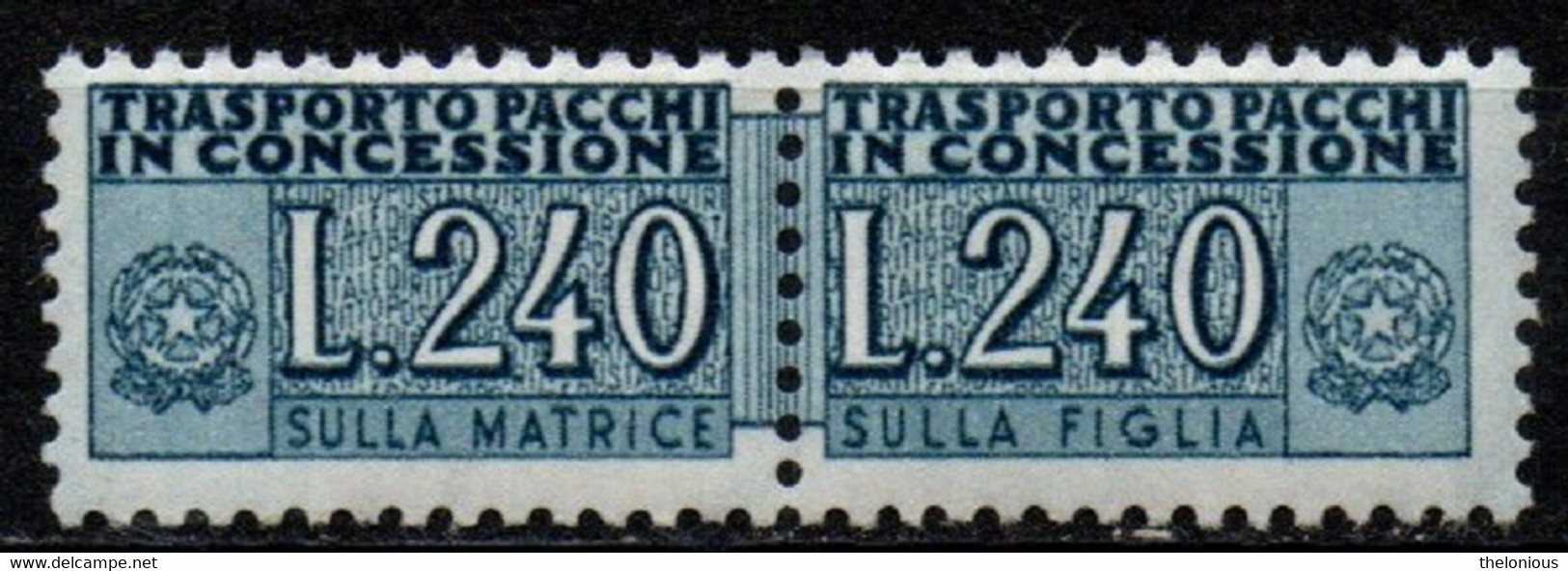 # 1966 Italia Pacchi In Concessione 240 Lire Fil. Stelle 4 Gomma Arabica - MNH ** - Colis-concession