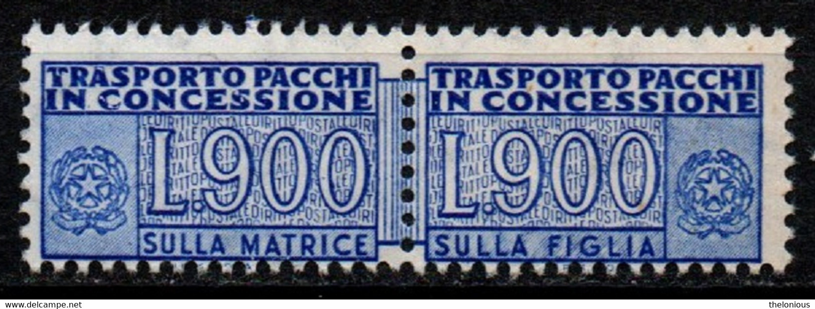 # 1976 Italia Pacchi In Concessione 900 Lire Fil. Stelle 4 Gomma Vinilica - MNH ** - Colis-concession