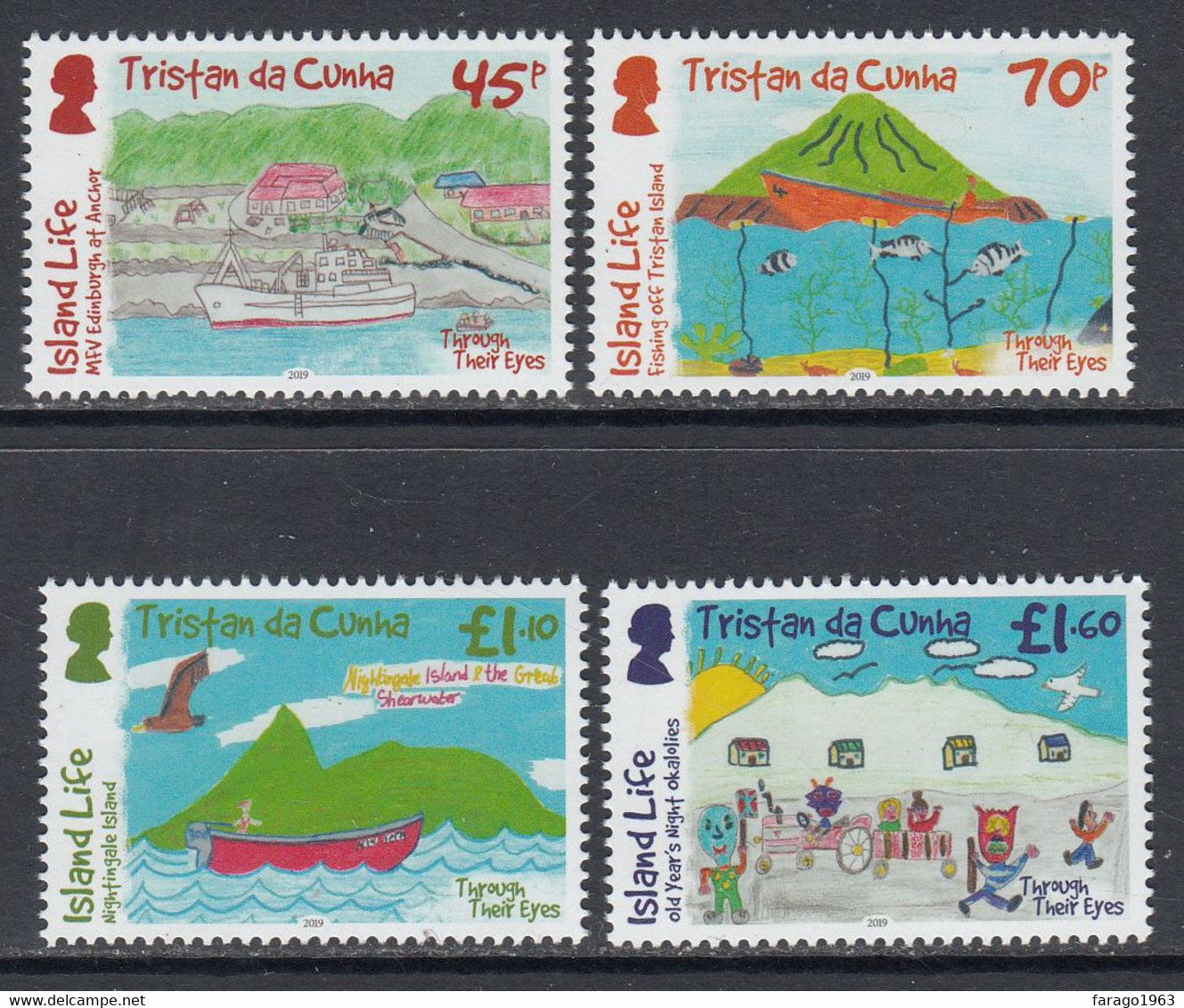 2019 Tristan Da Cunha Island Life   Complete Set Of 4  MNH @ BELOW FACE VALUE - Tristan Da Cunha