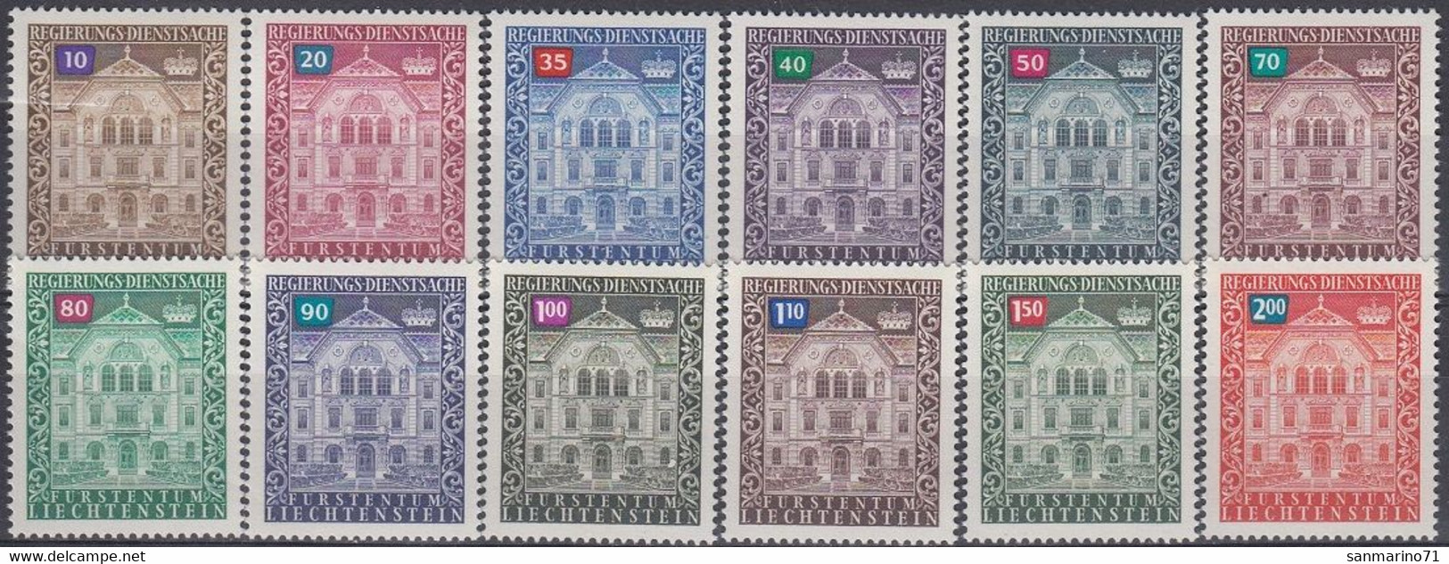 LIECHTENSTEIN 57-68 Postage Due,unused - Taxe