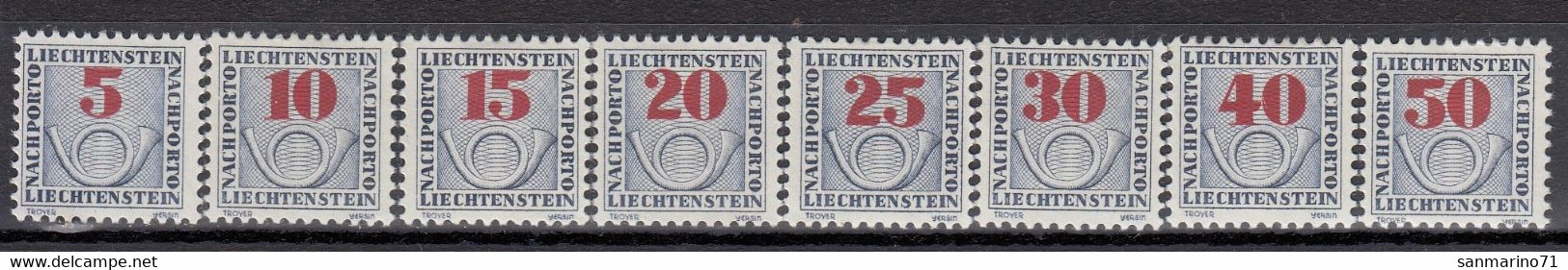 LIECHTENSTEIN 21-28,postage Due,unused,falc Hinged - Taxe