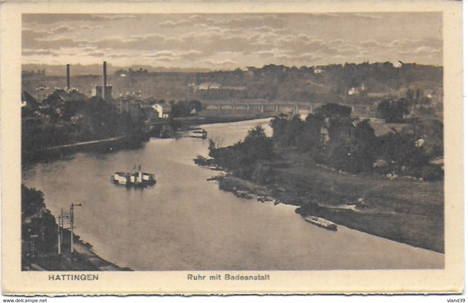 Hattingen A. D. Ruhr -  Ruhr Mit Badeanstalt - Hattingen