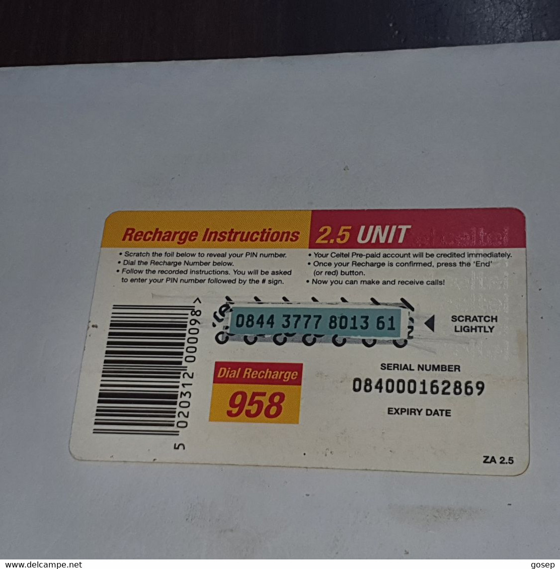 Zambia-(ZM-CEL-REF-0010A)-boys3-(2)-(2.5unit)-(0844-3777-8013-61)-used Card+1card Prepiad Free - Zambie