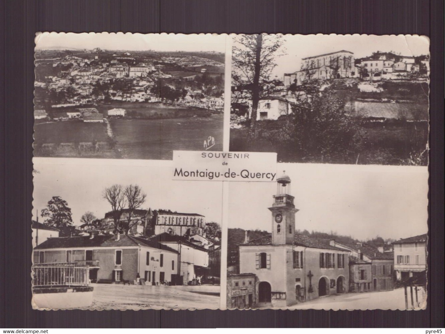 SOUVENIR DE MONTAIGU DE QUERCY 82 PLIURE AUX COINS - Montaigu De Quercy