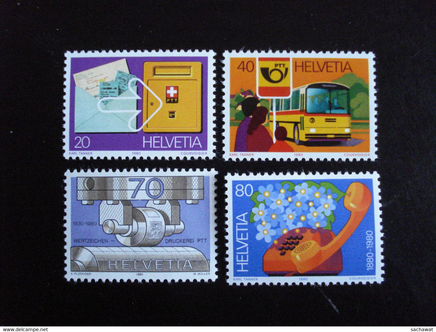 Suisse 1980 - Série P.T.T. - Y.T. 1110/1113 - Neufs (**) Mint (MNH) - Autres & Non Classés