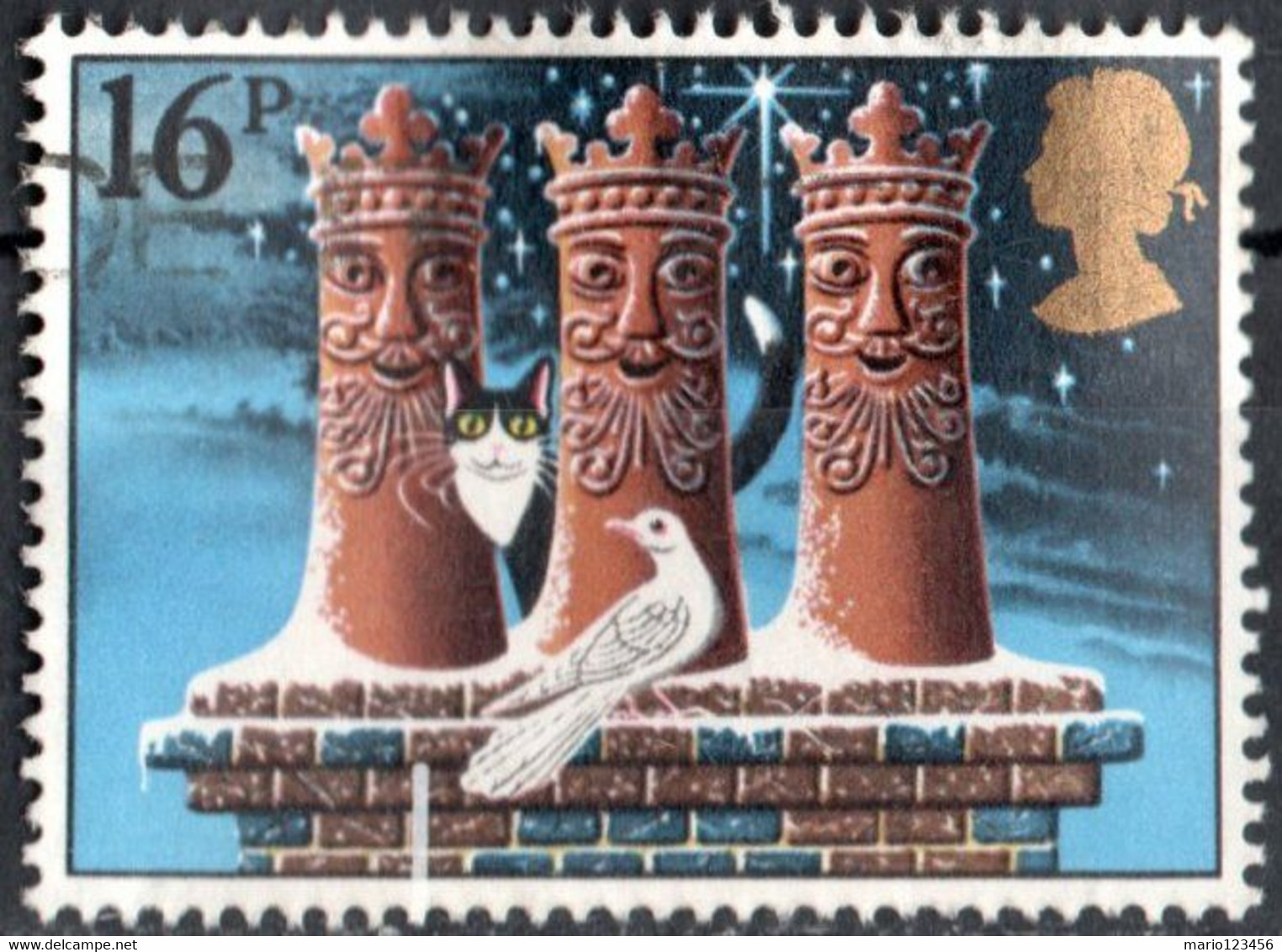 GRAN BRETAGNA, GREAT BRITAIN, NATALE, CHRISTMAS, 1983, 16 P., FRANCOBOLLO USATO Mi:GB 971, Scott:GB 1036, Yt:GB 1109 - Sin Clasificación