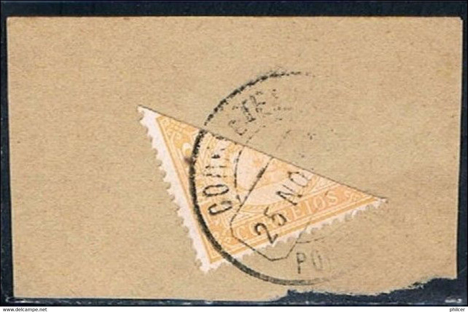 Ponta Delgada, 1892/3, # 1, Bipartido, Used - Ponta Delgada