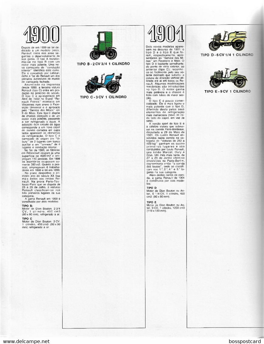 France - Renault De 1898 Aos Nossos Dias - Old Cars - Voitures - Magazines