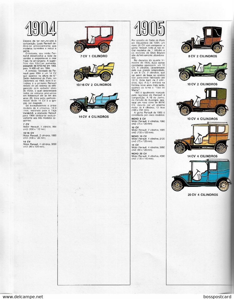 France - Renault De 1898 Aos Nossos Dias - Old Cars - Voitures - Magazines