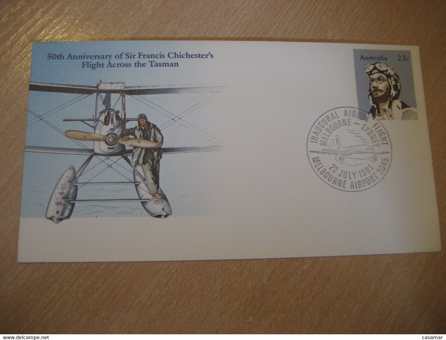 MELBOURNE SYDNEY 1981 Inaugural Airbus Flight AIRPORT Cancel Cover AUSTRALIA - Primi Voli