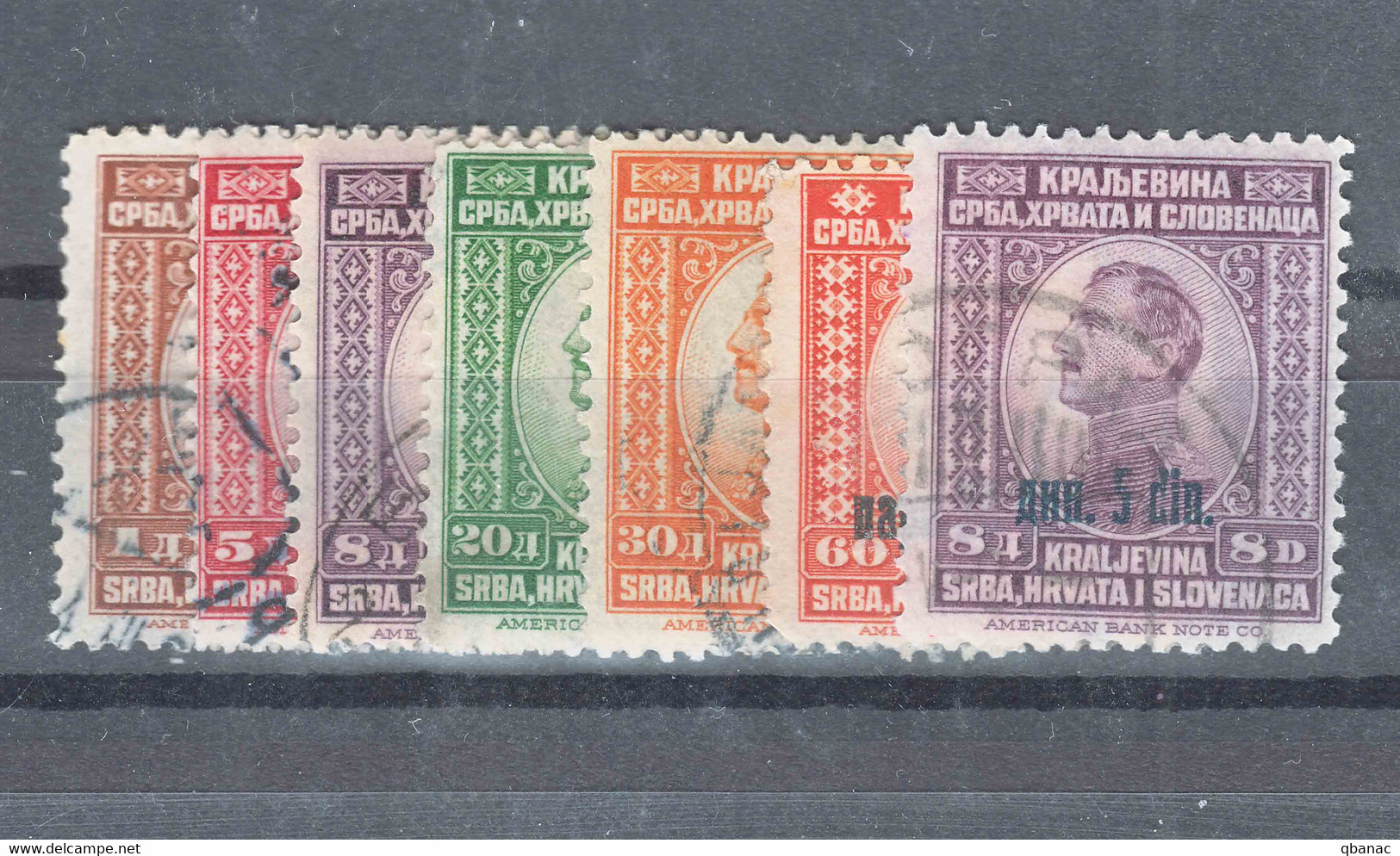 Yugoslavia Kingdom 1923, 1924 Mi#169-173 And Mi#174-175 Used - Gebraucht