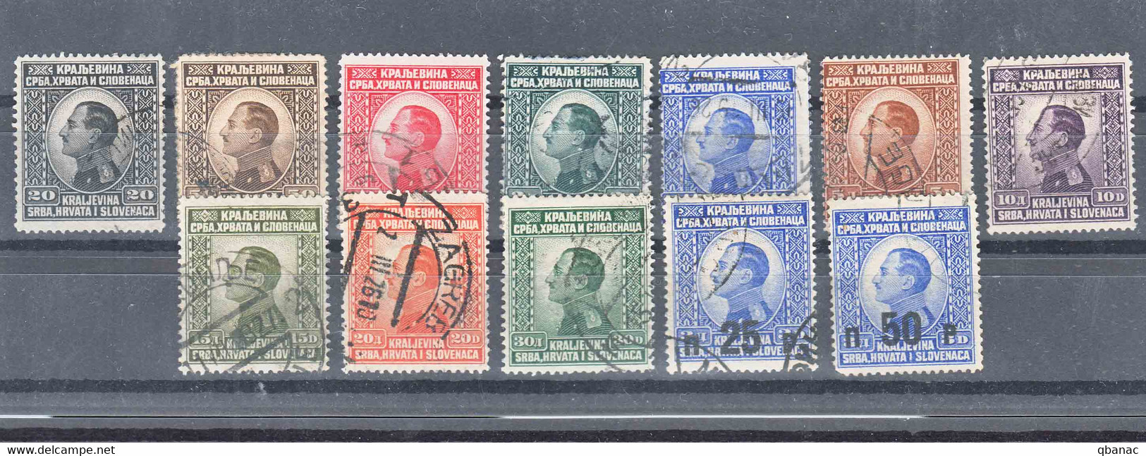 Yugoslavia Kingdom 1924 Mi#176-185 And 1925 Mi#186-187 Used - Usati