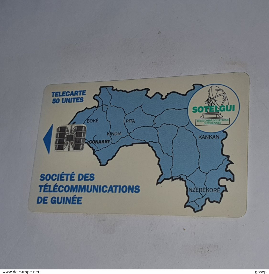 Guinea-(GN-SOT-0004D/1)-MAP OF GUINEA-(2)-(50units)(C5A154546)-used Card+1card Prepiad/gift Free - Guinea