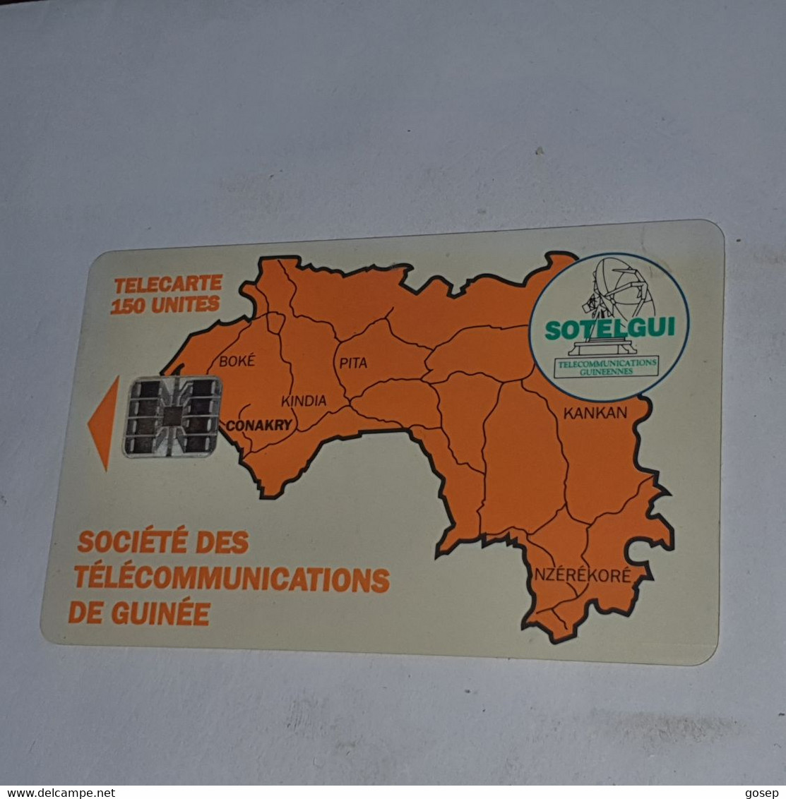 Guinea-(GN-SOT-0006)-MAP OF GUINEA-(5)(150units)(C51148279)-used Card+1card Prepiad/gift Free - Guinée