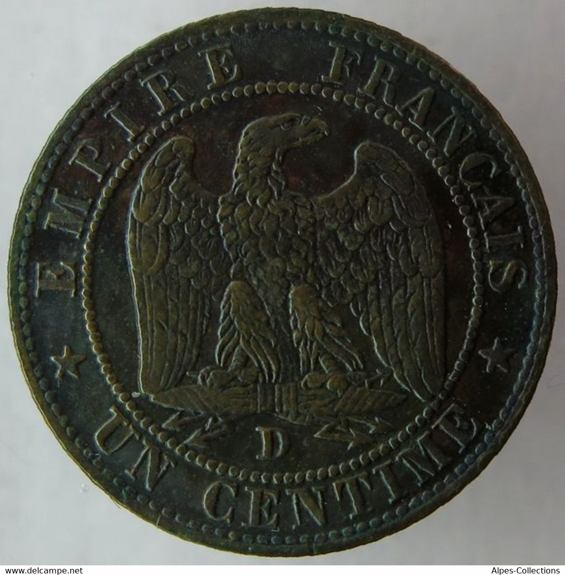 F10220.1 - FRANCE - 1 Centime Napoléon III - 1855 D Ancre - 1 Centime