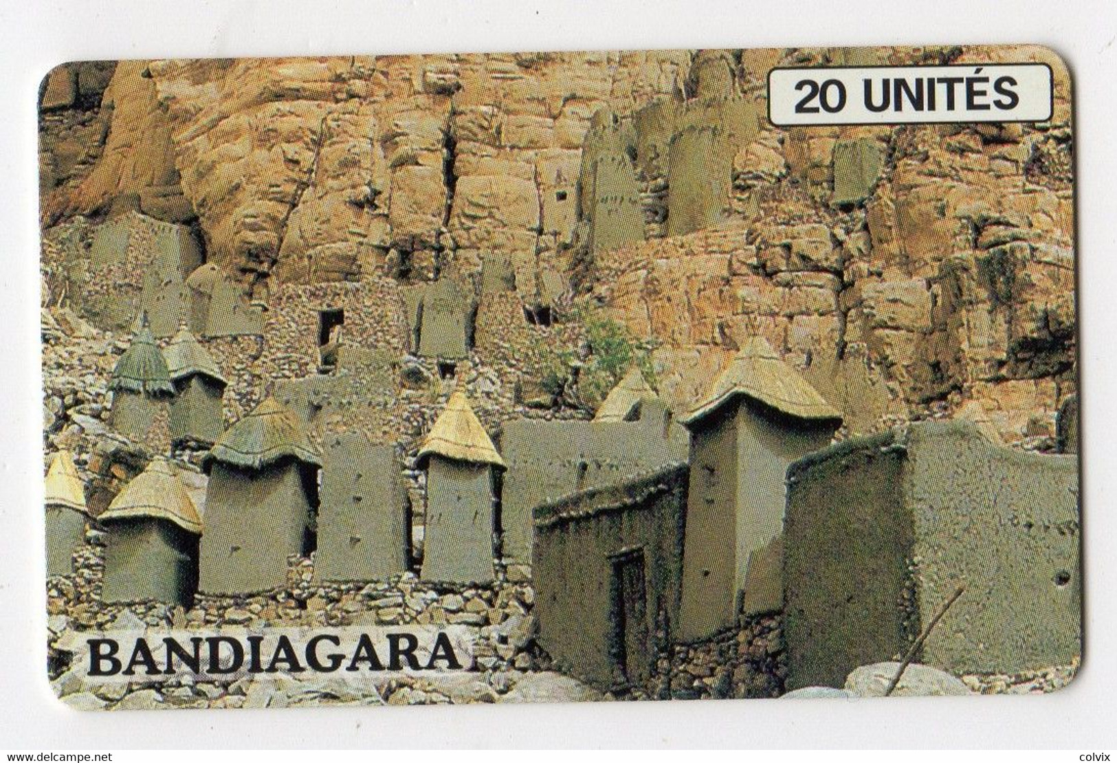 MALI REF MV CARDS MAL-26 20U BANDIAGARA (au Verso Logo Schlumberger ROUGE) - Mali