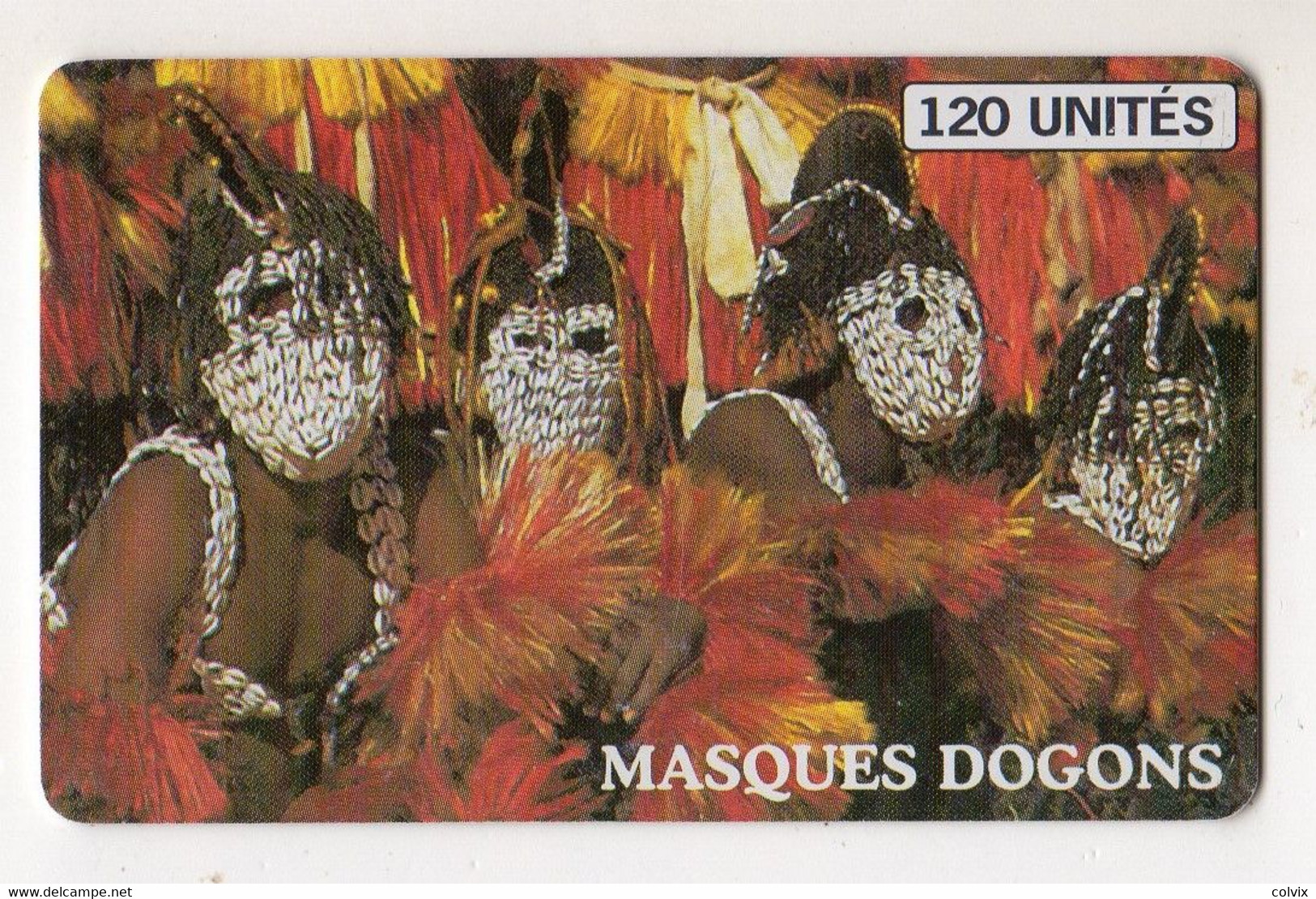 MALI REF MV CARDS MAL-31 120U MASQUES DOGONS (au Verso Logo Schlumberger ROUGE) - Mali