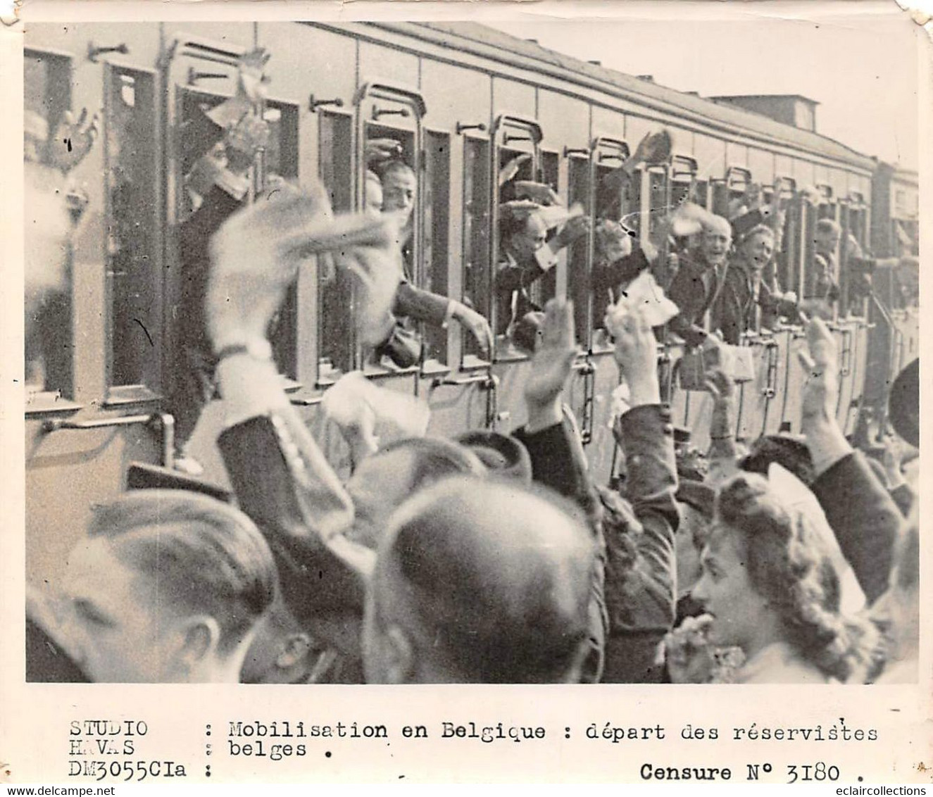 Photographie:   Guerre   Belgique Mobilisation. Départ Des Réservistes Belges (voir Scan Et Commentaires) - Otros & Sin Clasificación