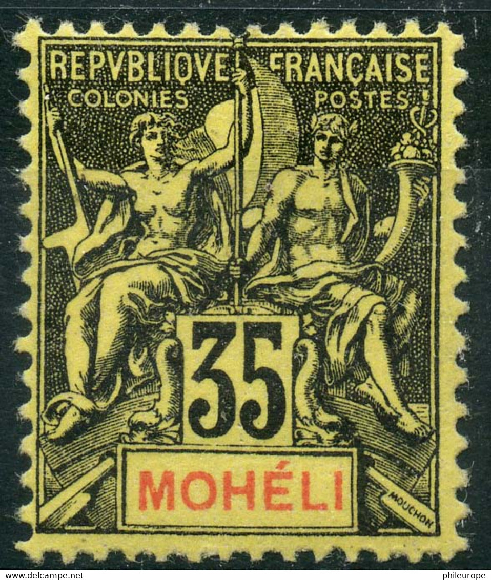 Moheli (1906) N 9 * (charniere) - Unused Stamps
