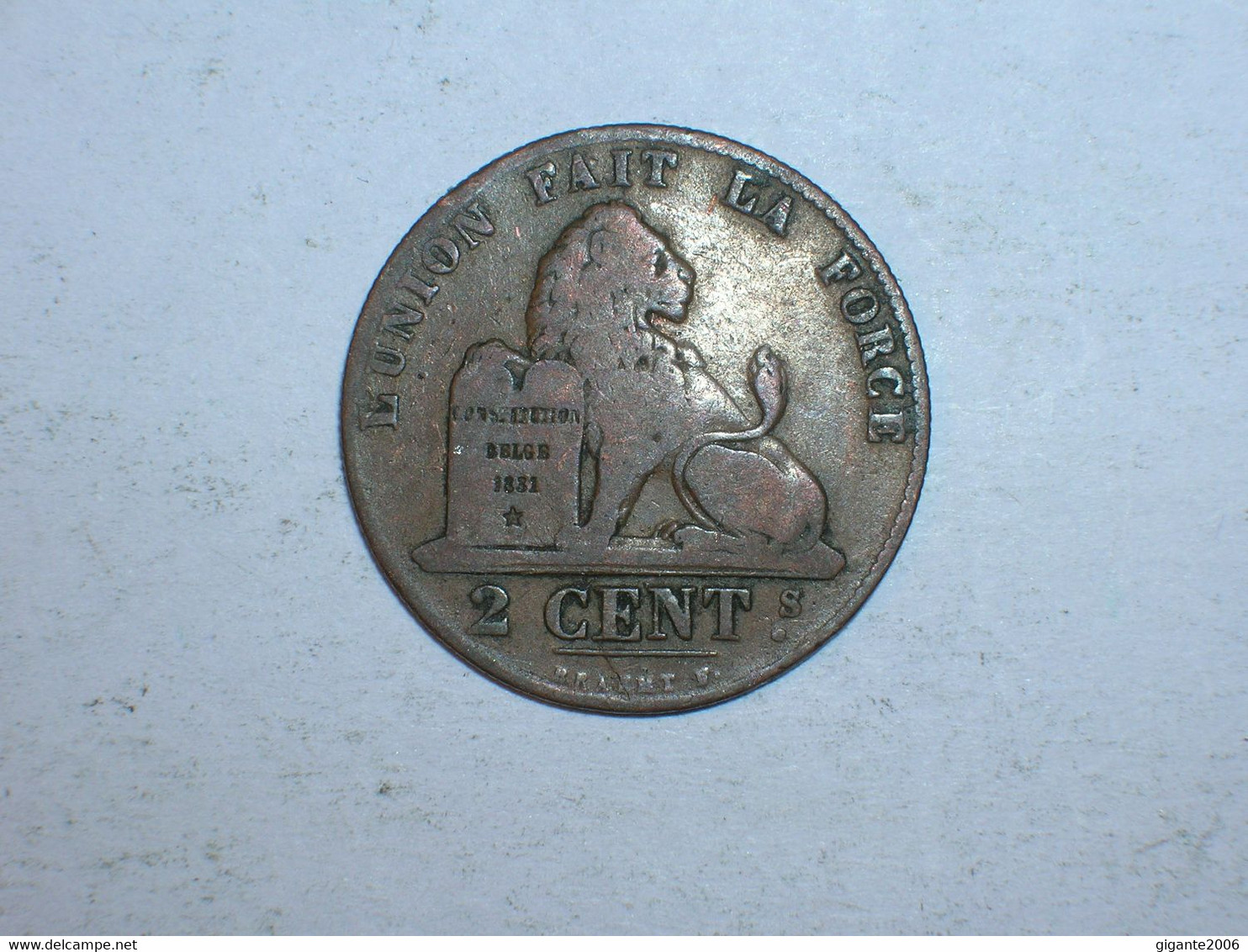 BELGICA 2 CENTIMOS 1846 (9194) - 2 Cent