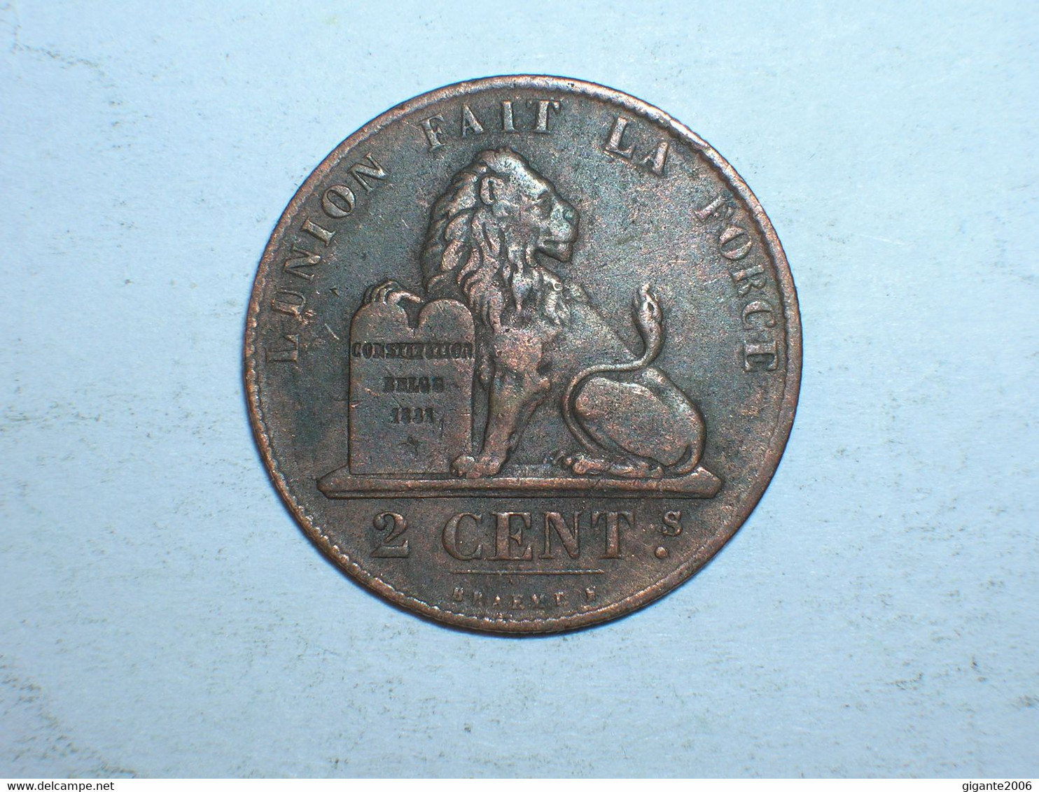 BELGICA 2 CENTIMOS 1863 (9197) - 2 Cents